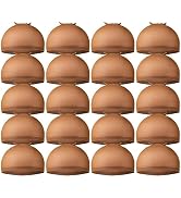 Teenitor Wig Caps, 20 Pack Stretchy Nylon Skin Tone Wig Application Caps for Women and Men - Brown