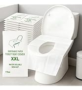 80 Pack Individually Wrapped XXL Toilet Seat Covers Disposable Flushable for Travel, Large Waterp...