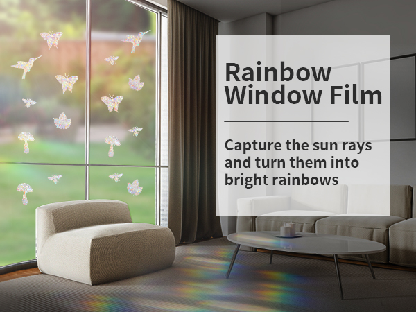 window clings rainbow stickers film