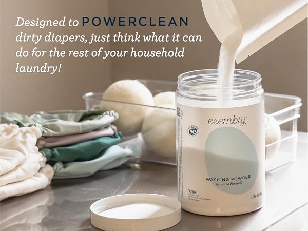 Designed to power clean dirty diapers, just think what it can do for the rest of your laundry!