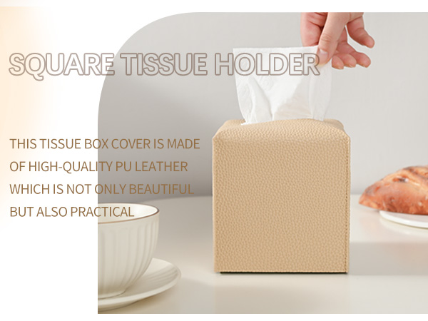 Square tissue holder