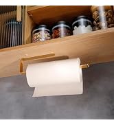 DIYZON Self Adhesive Paper Towel Holder Under Cabinet Mount, Wall Mount Paper Towel Roll Rack for...