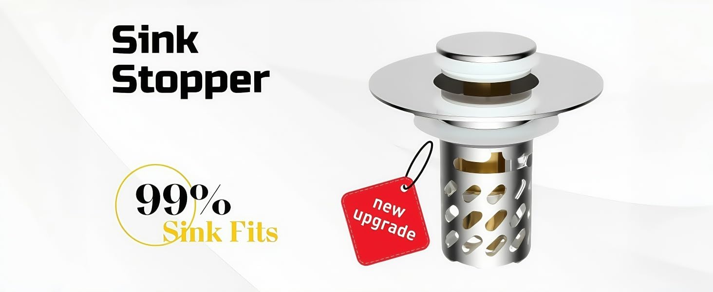 Universal Pop-Up Bathroom Sink Stopper