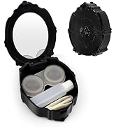 AHIER Contact Lens Case Rose Design Portable Contact Lenses Container Holder Storage Box for Home...