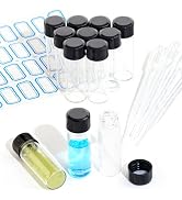 ETTSNU 10PCS 4ml Clear Glass Vials with Screw Caps and PE pad, 1 Dram Small Lab Sample Vials with...