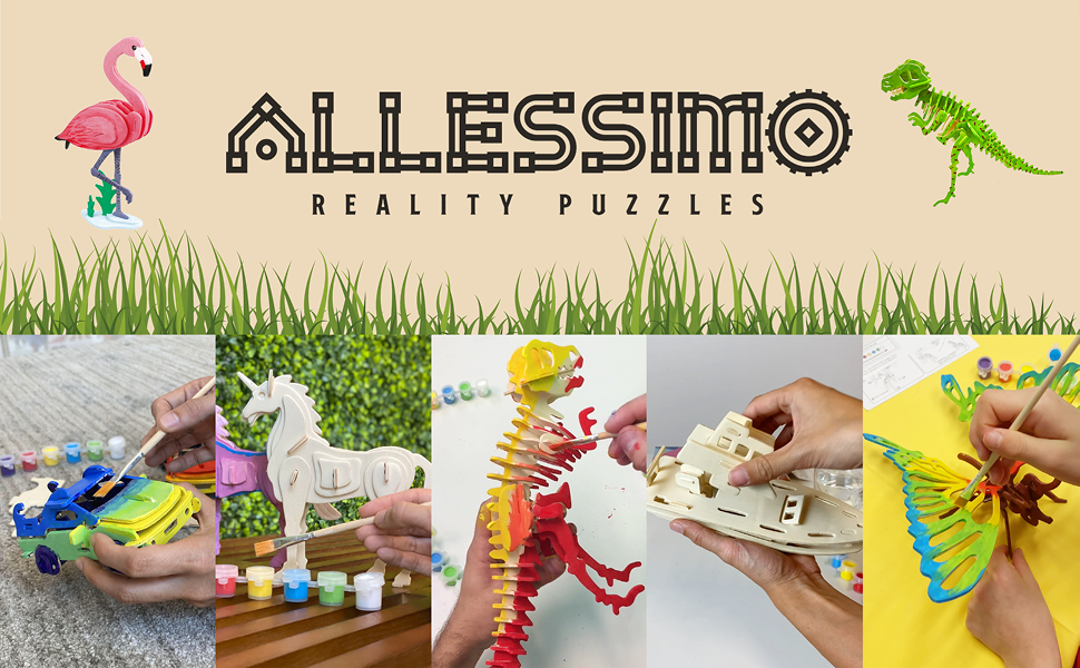 kids adult toy puzzle 3d create paint assemble color education craft build diy art learn play figure