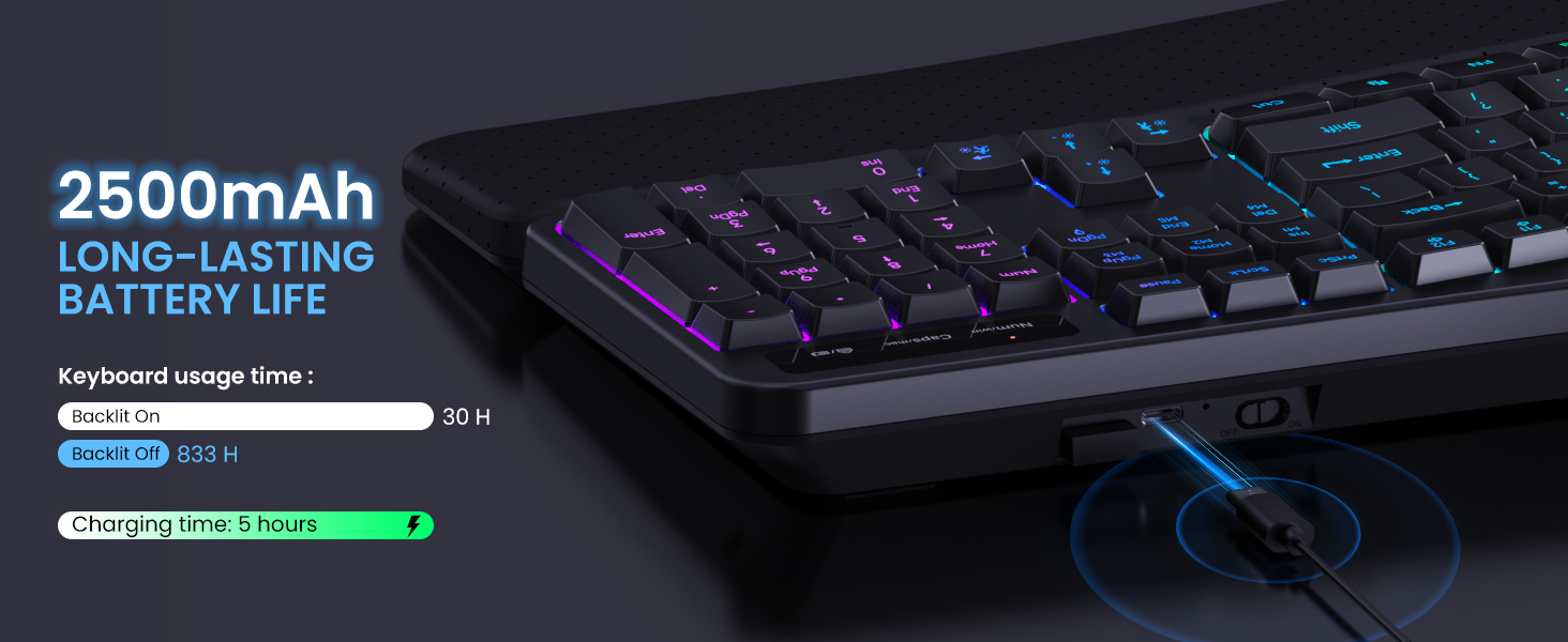 rechargeable keyboard wireless keyboard rechargeable