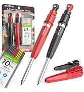 Nicpro 2 Pack CP5000 Magnetic Carpenter Pencils with Sharpener | Mechanical Construction Pencil +...