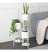 Metal Plant Stand, 6 Tier 6 Potted Indoor Outdoor Flower Pot Stand Holder Shelves, Foldable Decor...