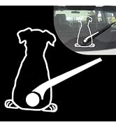 MOXRUQ Cute Dog Wagging Tail Car Rear Wiper Windshield Decal, Waterproof Vinyl Cartoon Funny Dog ...