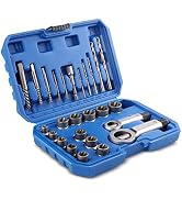 Screw Extractors, Nut Splitter Cracker Set, PTSTEL 26PCS Impact Nut/Bolt Removal Drill Bit Kit, B...