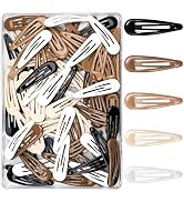 ELANE 80 Pcs Waterdrop Snap Hair Clips for Women Girl,2 inch Cute Hair Barrettes for Women Fine T...