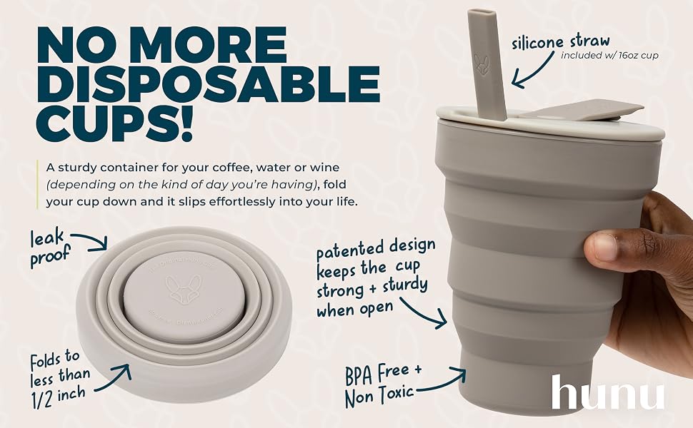 HuNu Reusable Cup, Plastic, Reuse
