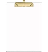 Piasoenc Acrylic Clipboards, Fashion Clear Clipboard, Stardard Letter Size Clip Board, A4 Size 12...