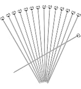 FATLODA 15PCS Long Cocktail Picks for Drinks, Stainless Steel Cocktail Toothpicks, Reusable Cockt...