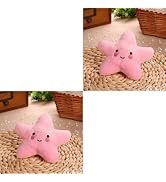 Rosojodg 2Pcs Pink Starfish Squeaky Dog Toy, Soft Plush Vocal Dog Plaything Pets Supplies Teddy B...