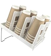 QTRQTR Paper Cup and Lid Holder, Disposable Cup Dispenser Paper Cup Organizer for Coffee Station,...