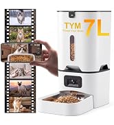 TYM Automatic Cat Feeder with Camera, 5G WiFi Food Dispenser for Small Pet | APP Remote Control |...