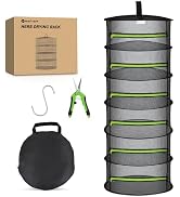 Yesker 6 Layer Herb Drying Rack Hanging Mesh Net Foldable Plant Drying Racks 24" w Green Zipper P...