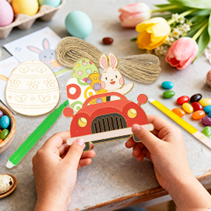 wooden easter egg ornaments