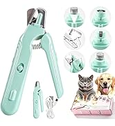 RGIMF 2-in-1 Dog Nail Grinder & Dog Nail Clippers Trimmers for Large Medium Small Dogs Cats Pets ...