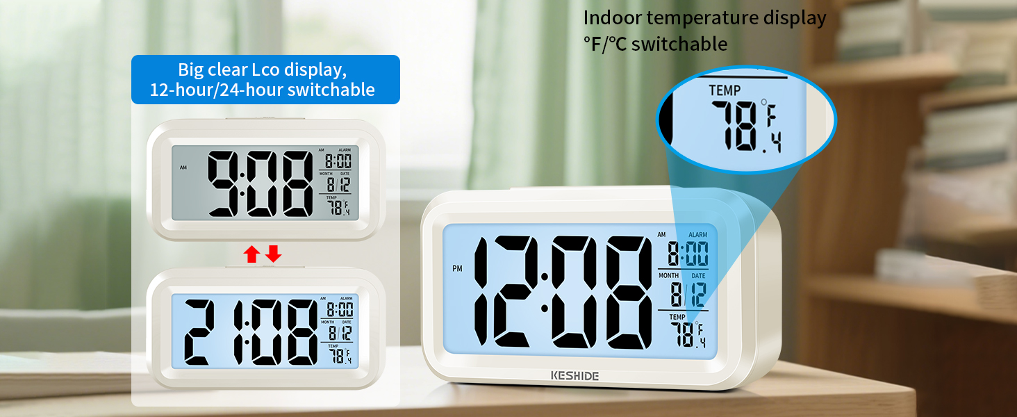 digital clock with temperature