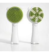 Anivona 2-in-1 Baby Bath Brush & Hair Comb - Dual-Sided Soft Bristle and Silicone Cradle Cap Scru...