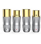 Viborg XM202G+XF202G HiFi XLR Plug 3Pins XLR Solder Type Connectors 2 Male and 2 Female Pure Copp...