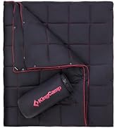 KingCamp Ultralight Camping Blanket, Packable Down Alternative Puffy Wearable Blankets Weatherpro...