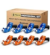 8 Pack Professional 3-Inch Tape Gun Dispenser, Heavy-Duty Packing Tape Dispenser for Shipping Box...