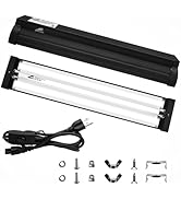 T5 10.0 UVB Reptile Light Fixture Combo Kit, 24W High Output UVA UVB Light with Upgraded Wider Al...