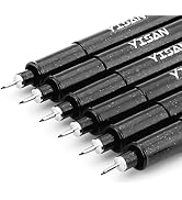 YISAN Ultra Fine Tip Pens Black 01,Extra Fine Point Writing Ink Pens,0.25mm No Bleed Thin Art Mar...