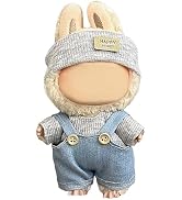 CPCOIN Doll Accessories 3 Piece Adorable Denim Outfit Set for 17cm Dolls Designer Overalls Clothe...