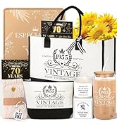 iAOVUEBY 70th Birthday Gifts for Women, Cool Gifts for 70 Year Old Woman, Seventy Birthday Canvas...