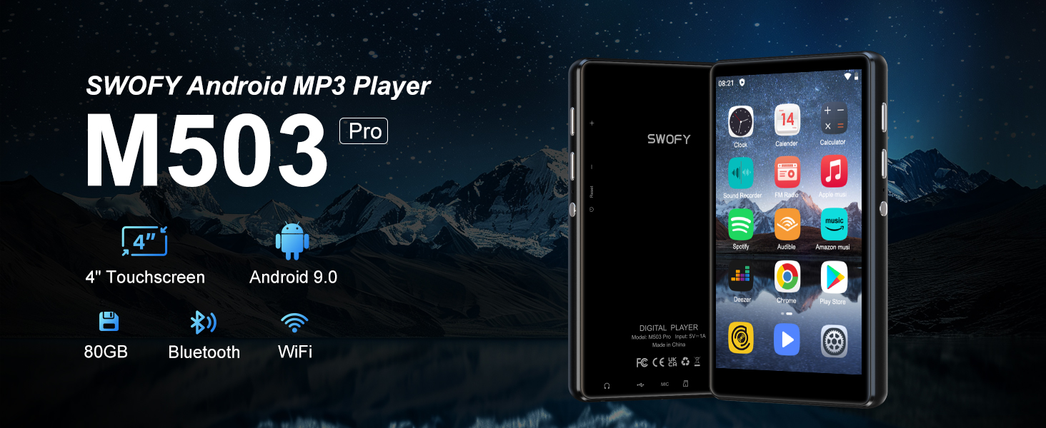 mp3 player with bluetooth and wifi