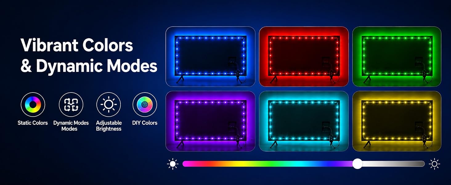 Switch hues and light styles to match movie nights, gaming sessions and home parties