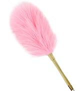 iHUFeather Lambswool Duster 16'' Length Solid Wooden Handle Leather Hang Strap for Cleaning Ceili...