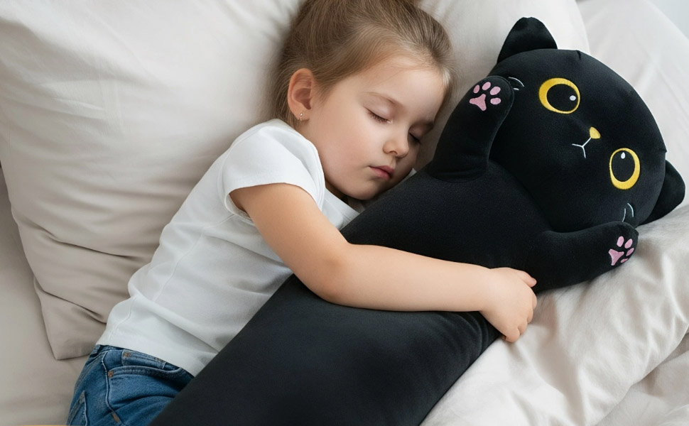 long cat plush pillow