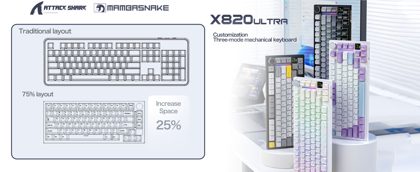 75% Wireless Mechanical Keyboard