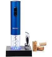 Secura Electric Wine Opener, Automatic Electric Wine Bottle Corkscrew Opener with Foil Cutter, Re...