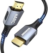 8K HDMI ARC/eARC Cable for Soundbar 6.6ft, Ultra High Speed HDMI 2.1 48Gbps, Braided Cord 8K@60Hz...