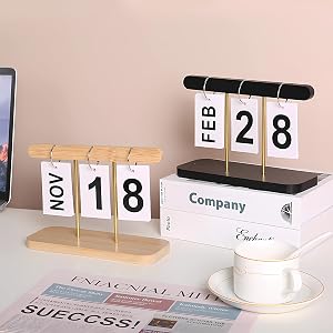 Perpetual Daily Flip Calendar for Desk