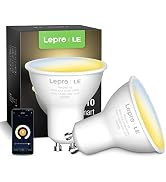 Lepro Alexa GU10 LED Light Bulbs - 50W Halogen Equivalent Smart GU10 Bulb Works with Alexa & Goog...