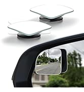 LivTee Blind Spot Mirror, Fan HD Glass Frameless Convex Rear View Mirror with wide angle Adjustab...