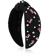 Ondder Football Headband for Women Black Top Knot Headband for Women Hair Accessories for Footbal...