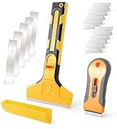 Gomake Razor Blade Scraper Tool Wall Paint Window Glass Scraper with Extra Razor Blades for Stick...