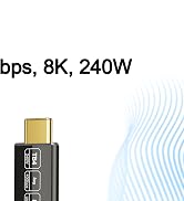 ZIKNYDO 40Gbps for Thunderbolt 4 Cable 6.6FT/2m, USB 4 Data Cable, 8K/4K USB C Display, 240W Char...