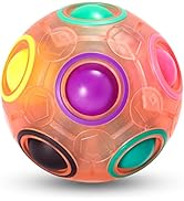 Vdealen Magic Rainbow Puzzle Ball, Fidget Ball Puzzle Brain Teaser Fidget Toy for Boys & Girls- B...