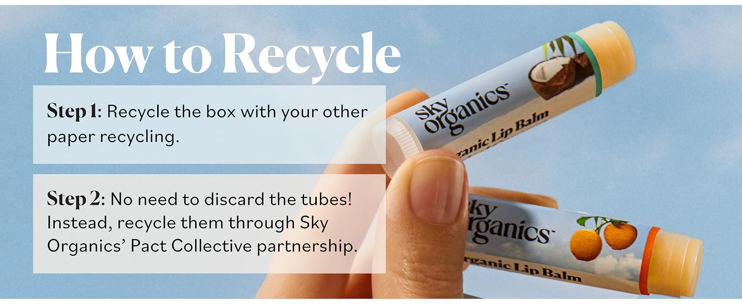 How to Recycle Sky Organics Organic Beeswax Lip Balms