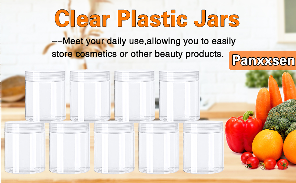 1 Clear Plastic Jars